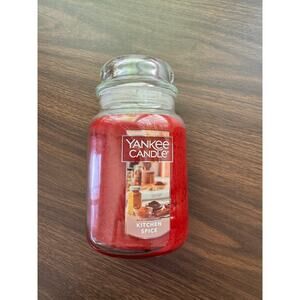 Yankee Candle Kitchen Spice Jar Candle Single Wick Plant Wax Home 22 oz NEW